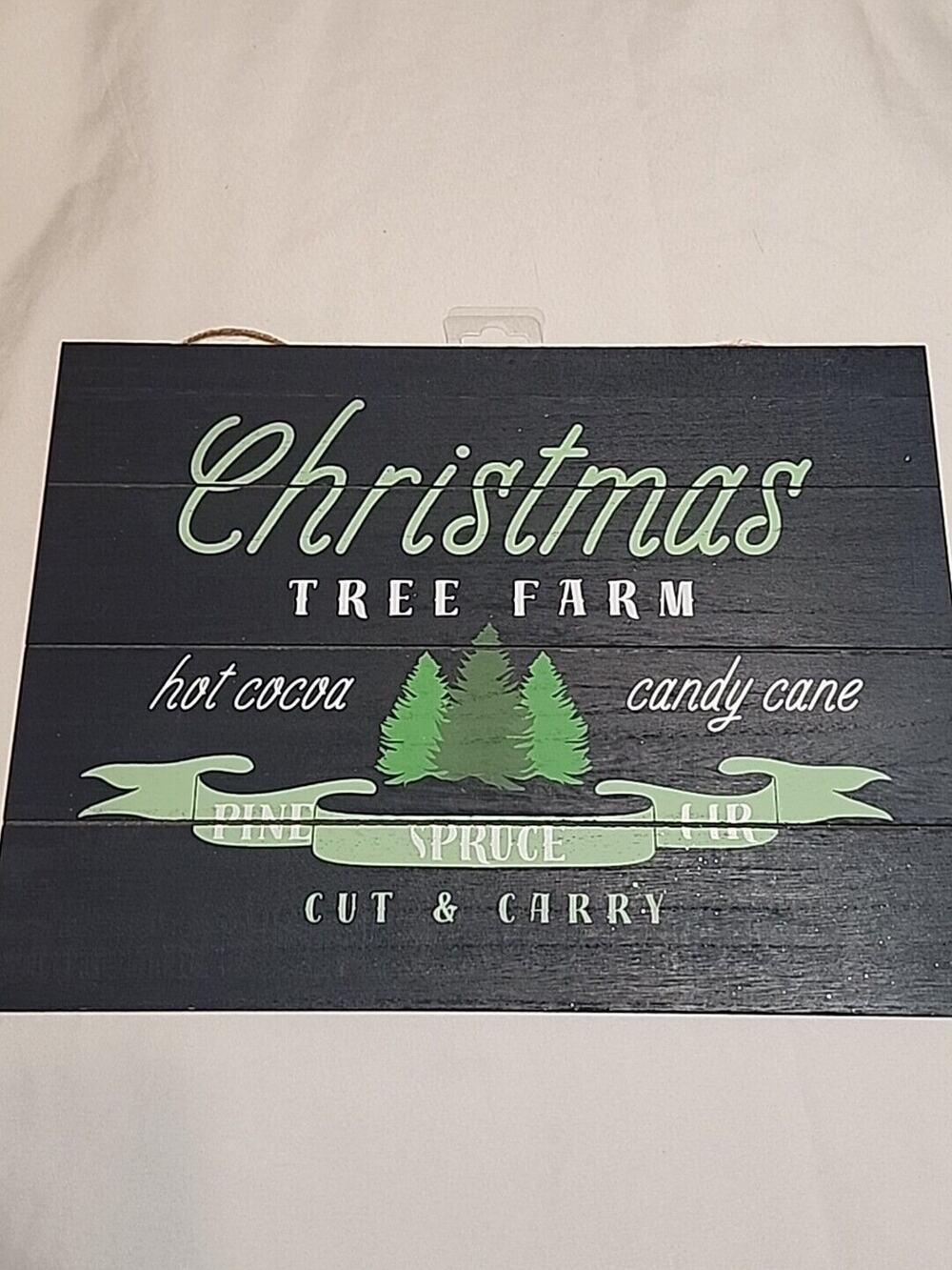 Wondershop Christmas Tree Farm Wall Decor Wooden Plaque Sign 15.5" x 11.5"
